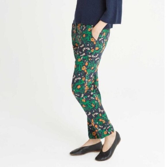 People Tree Claudia Marigold Leaf Print Trousers Organic Cotton size 8 - Picture 14 of 14